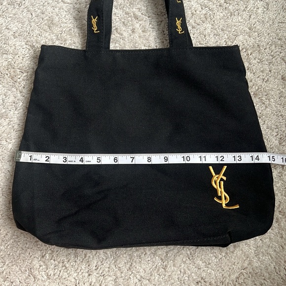 Yves Saint Laurent Black and Gold Tote Bag - Picture 8 of 10